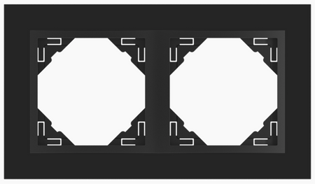 90910 EP, EFAPEL, LOGUS90, CRYSTAL, ramka 1-krotna, czarne szkło/czarny