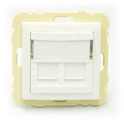 EFAPEL LOGUS90 CENTRAL ELEMENT TO TELEPHONE / COMPUTER SOCKET WHITE 90442 SBR