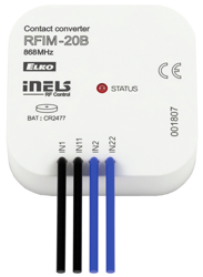 iNELS RF Control - uniwersalny bezpotencjałowy nadajnik, 2-kanały RFIM-20B