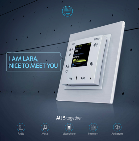 Wideodomofon intercom LARA-IC/AL aluminium, design LOGUS90, EFAPEL, ELKOEP, iNELS, TAL, AL, AQUARELLA