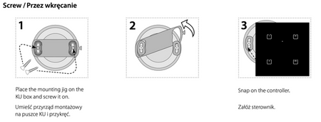 SZKLANY 4-kanałowy bezprzewodowy łącznik iNELS RFCONTROL - RFGB-240/W WHITE ROUND