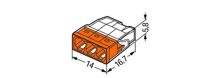 2273-203 WAGO COMPACT-Verbindungsdosenklemme 100 Stück