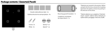 SZKLANY 4-kanałowy bezprzewodowy łącznik iNELS RFCONTROL - RFGB-40/W WHITE SHARP