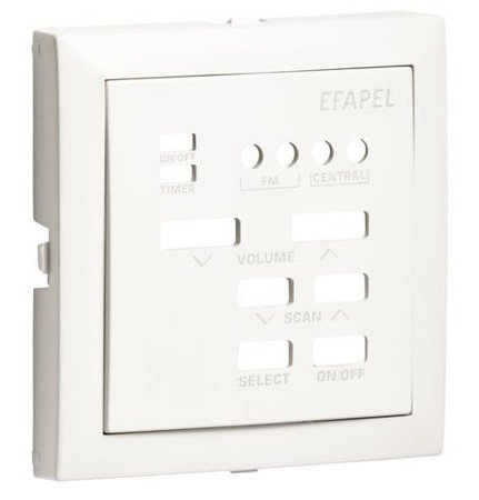 Efapel Aquarella element centralny do sterownika dźwięku mono z radiem aluminium 90703 tal