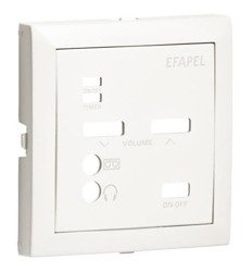 Efapel Aquarella element centralny do sterownika dźwięku stereo aluminium 90702 tal