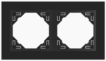 90910 EP, EFAPEL, LOGUS90, CRYSTAL, ramka 1-krotna, czarne szkło/czarny