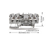 Wago złączka 4-przewodowa przelotowa na szynę DIN 2,5mm2  2002-1401 1szt