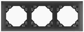 Efapel Aquarella ramka 3-krotna czarny 90930 KPM