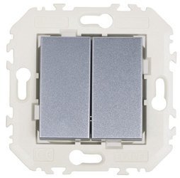 Efapel Quadro45 łącznik podwójny zwierny aluminium 45156 KWAL